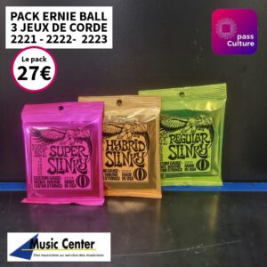 Pack Ernie Ball 3 jeux corde Guitare électrique